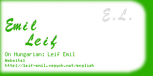emil leif business card